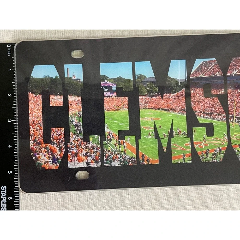 Clemson University Football Acrylic License Plate - Official Licensed Collegiate